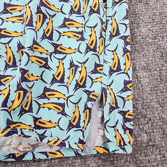 Tommy Bahama Shirt Mens Large Blue Marlin Fish AOP Button Up Hawaiian Tropical - Picture 11 of 15